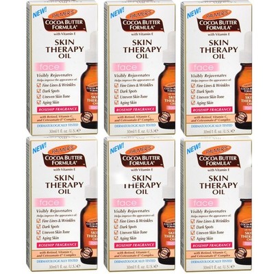 6 Pack Palmer's Cocoa Butter Formula Skin Therapy Oil For Face Rosehip 1 Oz Each