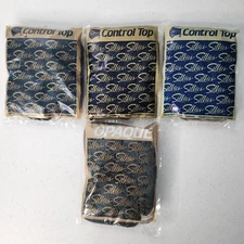 Lot Of 4 New Silkies Pantyhose Queen XL Control Top & Opaque Different Colors