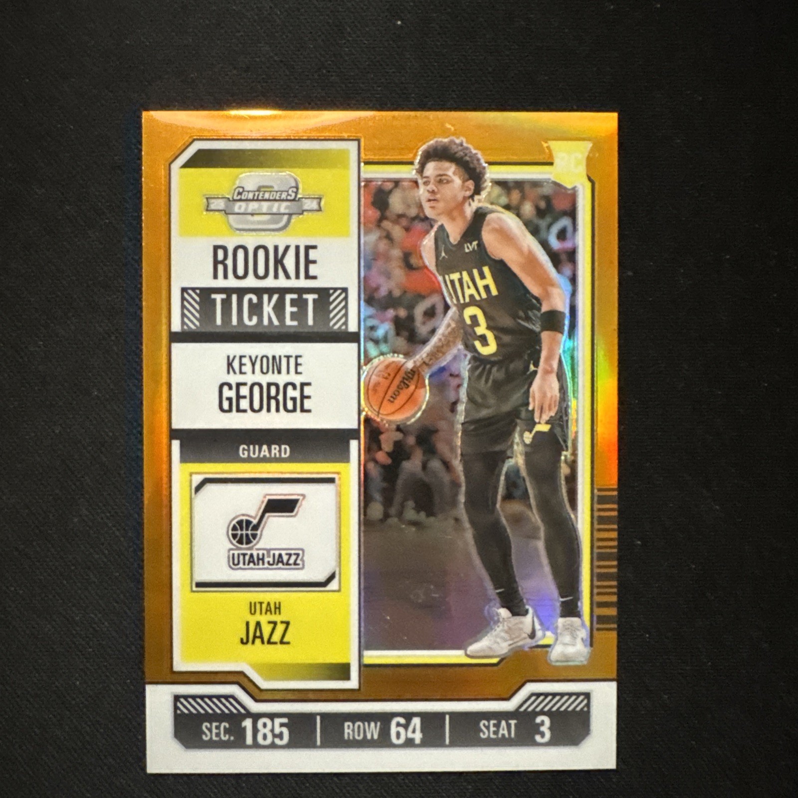 Keyonte George 2023-24 Contenders Optic Rookie Ticket Orange Prizm /49 RC #5