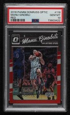 2016-17 Panini Donruss Optic Red Prizm 12/99 Manu Ginobili PSA 10 GEM MT HOF 5q7