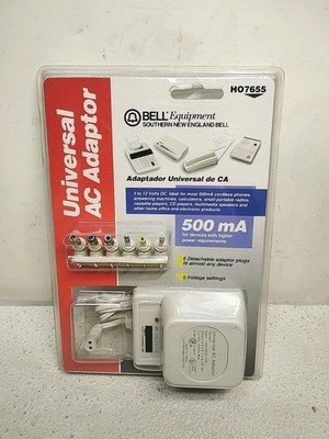Vintage NOS Bell Equipment Universal AC Adapter H07655