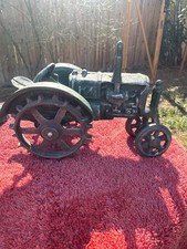 JOHN DEERE OP Heavy Duty Metal Vintage Collectible Cast Iron Green Tractor Nice!