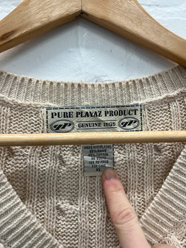 Cable knit stripe dress, XL image 4