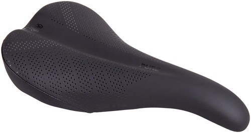 WTB Pure Saddle W/ Steel Rails Black Size Medium Microfiber Cover Thick Padding