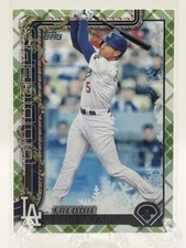 2025 Topps Holiday #H12 Freddie Freeman Green Holiday Plaid