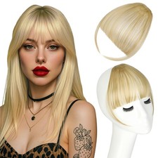 Clip in Bangs Hair Clip On Bangs for Women Wispy Fake Bangs Air Bangs Ash Blonde