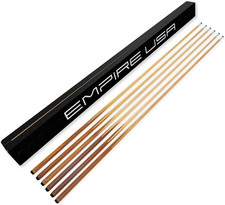 Set of 6 Pool Cues, 57" One-Piece Hardwood Billiard Cue Sticks