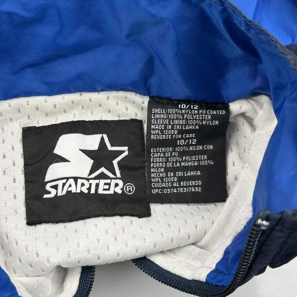 Age 10-12 Starter Windbreaker - Medium Blue Nylon - Image 3 of 4