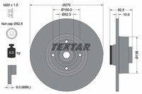2Er Set Bremsscheiben Textar 92154503 Renault 432004943R 7701207898 8660001812