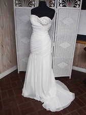 462W LO VE LA BY LIZ FIELDS 9602 SIZE 12 IVORY WEDDING GOWN DRESS