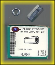  Plated Steel Coupling Nuts 2/PC 1/4-28 x 7/8    (if you do not need a full box)
