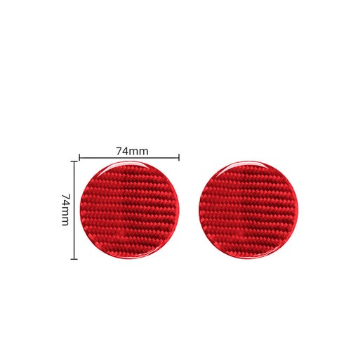 2x Portavasos de fibra de carbono rojo cubierta inferior embellecedor para Toyota Highlander 2008-2013 - Imagen 5 de 10