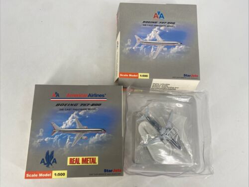 1:500 DieCast StarJets Lot Of 2 American Airlines Boeing 2 757-200 & 757-800 NEW - Picture 2 of 9