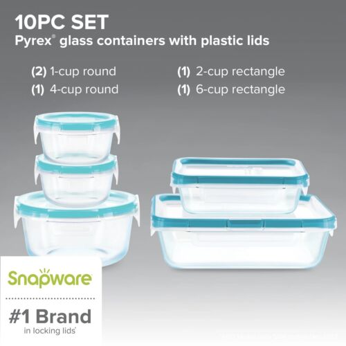 Snapware Total Solution Glass Storage Set, 10 Piece - Picture 9 of 11