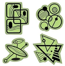 Inkadinkado Mod Fun Shapes and Patterns Images Set Cling Rubber Stamp