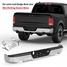 Chrome Steel Rear Step Bumper Assembly For 2009-2018 Dodge Ram 1500 Dual Exhaust
