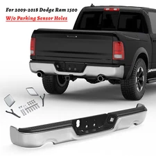 Chrome Steel Rear Step Bumper Assembly For 2009-2018 Dodge Ram 1500 Dual Exhaust