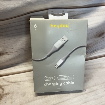 6' Micro-USB to USB-A Round Cable Cool Gray/Silver