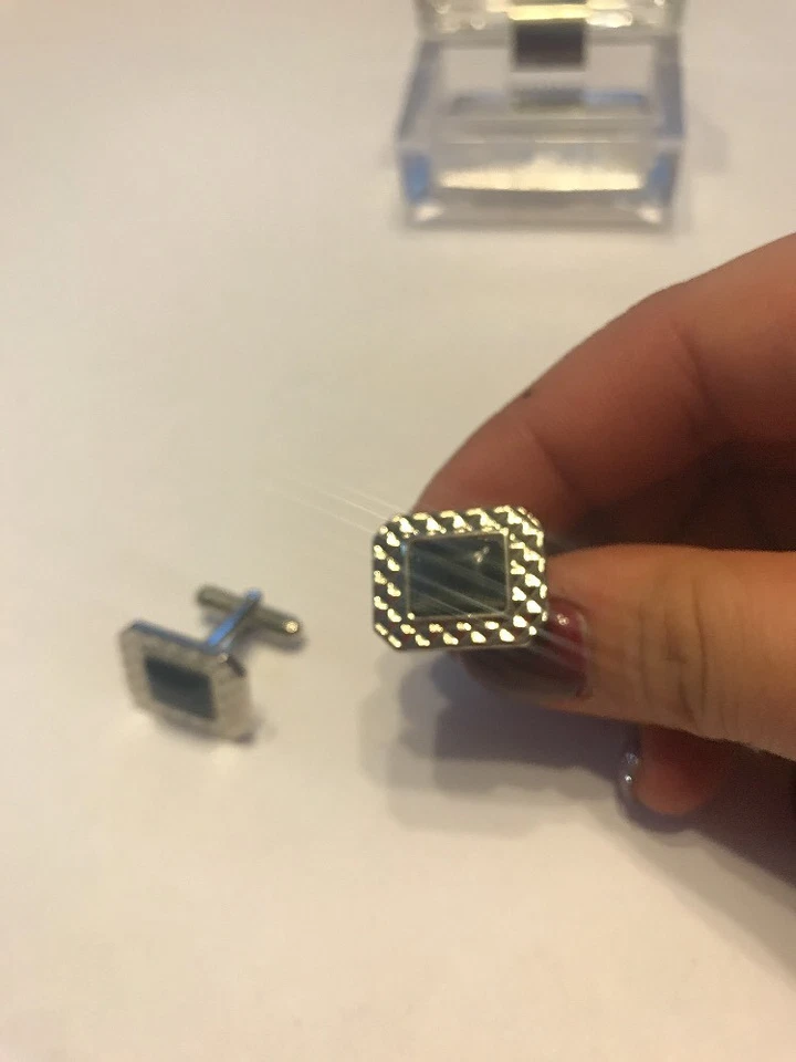 Vintage Rare Coll Classic Cufflinks Opal Men Wedding Party Gift Shirt Cuff Links - Изображение 2 из 4