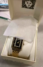 Brand New Anne Klein Women's Glitter Gold Bracelet Watch Black