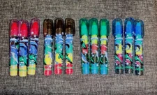 12 Vintage Bensia Crayon Keeper Pop a Point 5 Color Push Ocean Party Favors 