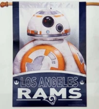 NFL Heavy Duty 28"X40"  LA / RAMS BANNER(no pole)