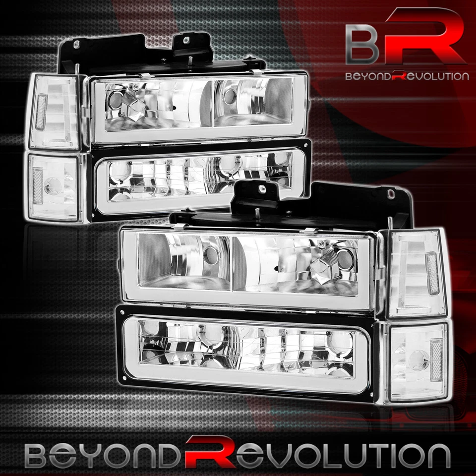 Faros LED DRL transparentes lámpara de parachoques para GMC C10 C/K C1500 C2500 C3500 1994-1998 Foto 4 de 4