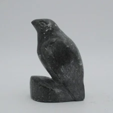 Canadian Eskimo Carved Stone Bird Artisan  Signed Lydia 3/15/65