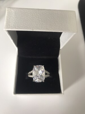 Warren James Sterling Silver 925 Cubic Zirconia Ring Size Q/ R