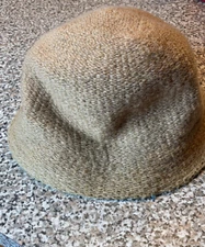 Vintage Field Manor Tan Winter Bucket Hat Made In Italy