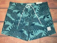 MENS AMERICAN EAGLE LEAF PRINT SWIM BOARD SHORTS SIZE L