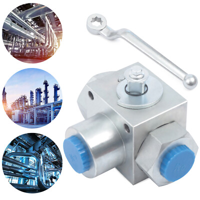 3/4'' NPT 3 Way Ball Valve 3 Ways Ball Valve Hydraulic Female Type For Oil