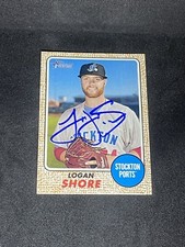 Logan Shore 2017 Topps Heritage Minors #34 Stockton Ports Auto Signed MILB Card