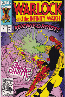 WARLOCK AND THE INFINITY WATCH Vol. 1 #6 July 1992 MARVEL Comics - Man-Beast