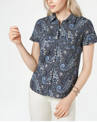 Camisas, camisetas y tops de mujer azules Tommy Hilfiger