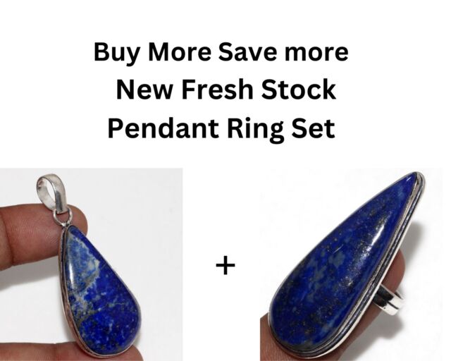 Lapis Lazuli New Fresh Stock Pendant Ring Combo Set 2|7.5" GW Lapis Lazuli New Fresh Stock Pendant Ring Combo Set 2|7.5" GW