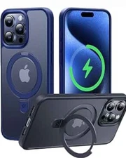 CASEKOO Magicstand Mag Ring Stand Case for iPhone 15 Case - Blue NEW