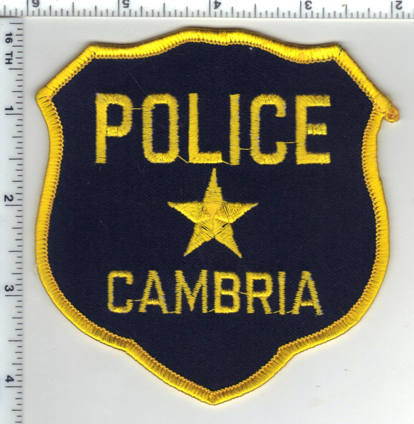 Cambria Police (Wisconsin) 1st Issue Shoulder Patch eBay