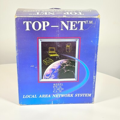 TOP-NET Model I+ Local Area Network IBM PC Computer 1988 RAR Sammlerstück