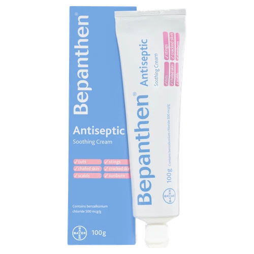 Bepanthen Antiseptic Soothing Cream 100g Multi-Purpose Protect Damaged Skin