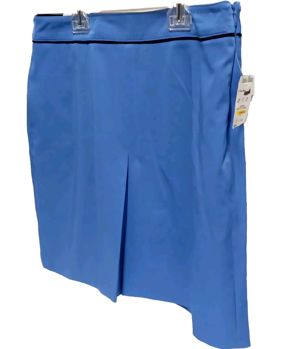 Greg Norman Womens Blue Pleated Side Zip Golf Tennis Skort Size 8