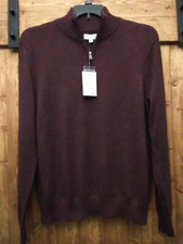 CROFT  BARROW SWEATER 1/4 ZIP EXTRA SOFT EASY CARE MSRP 54 SIZE L