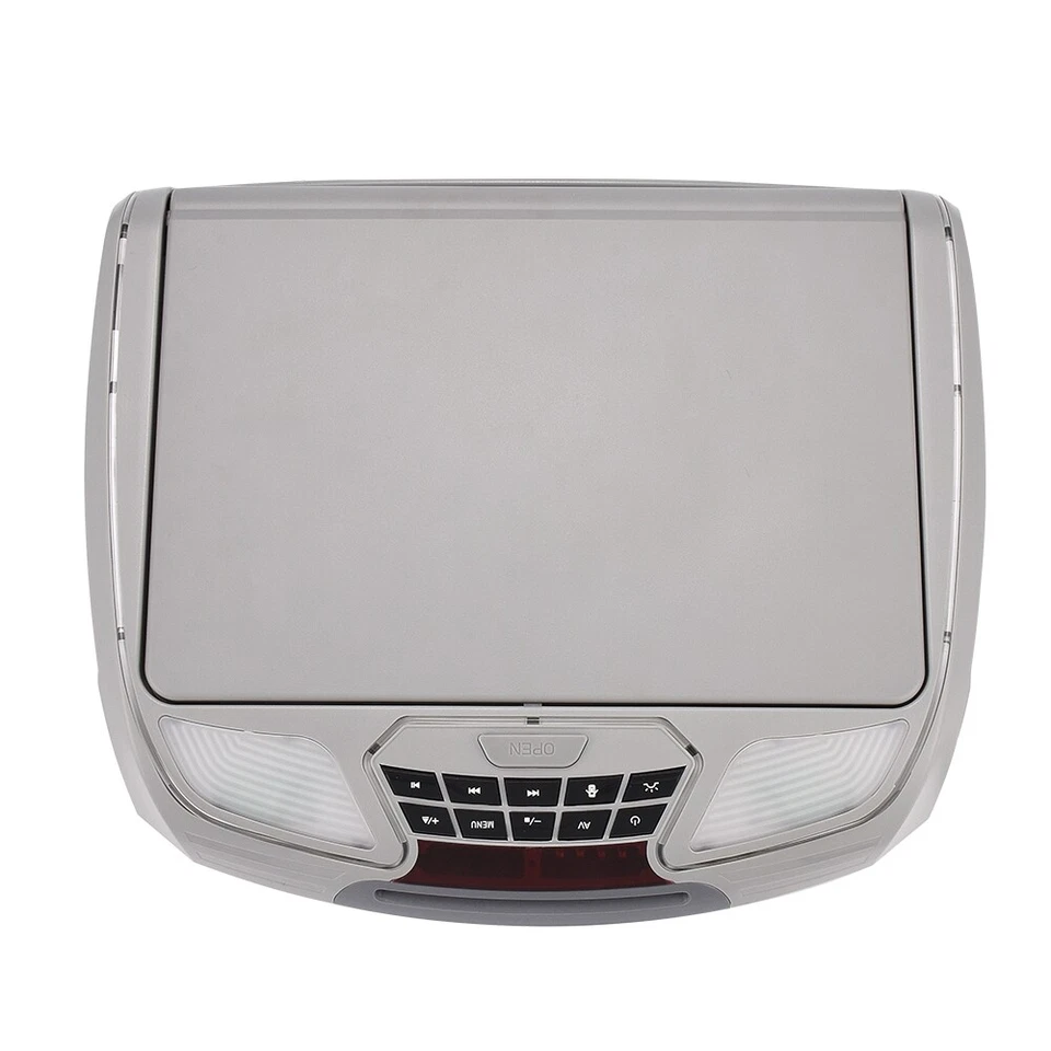 12.1" Car Flip Down Overhead Roof Mounted Monitor w/ DVD Player Wide Screen Gray - Image 4 of 4