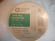 COMMERCIAL ELECTRIC VINYL TAPE/ 3/4" X 66FT. COLORS
