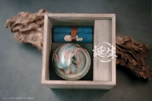 LEP Studio Naissance Series Loong:Cyan Flower GK Model Painted Artwork Toy New - Picture 6 of 13