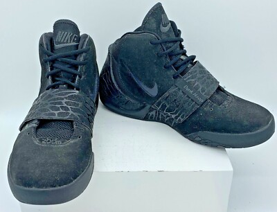 NIKE Zoom Dunk Hoop Mens Size 10 Black Suede Leather High Top Basketball Shoes | eBay