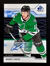 RADEK FAKSA 2018-19 SP GAME USED AUTOGRAPHS BLUE 18-19  NO 38     2892
