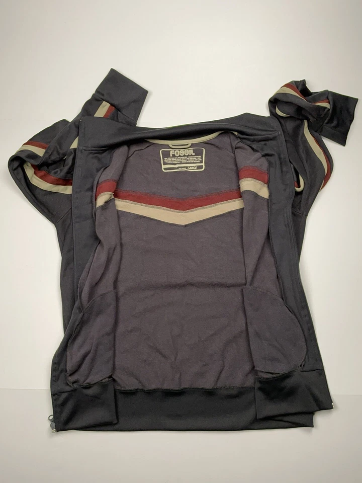 Chaqueta Hombre Fossil Racing Palo Duro Cremallera Completa Talla Grande Foto 3 de 4