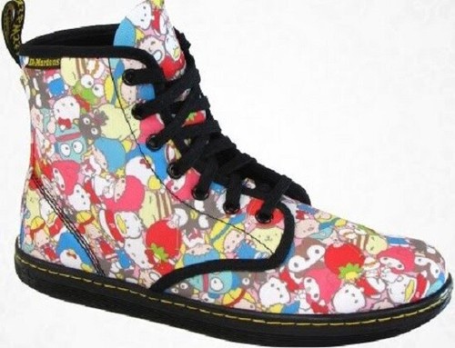 DR MARTENS X SANRIO 50TH HELLO KITTY PRINT BOOTS TRAINERS UK 4 US 6 EU 37 BNIB