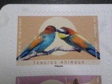 FRANCE 2023, timbre AUTOADHESIF TENDRES ANIMAUX , OISEAUX TROPICALE neuf**, MNH